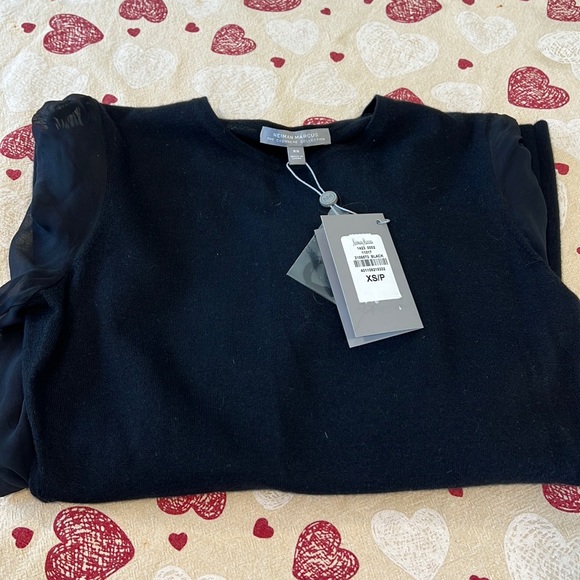 NWT Neiman Marcus The Cashmere Collection. Chiffon sleeves XS - super soft, - Picture 6 of 13